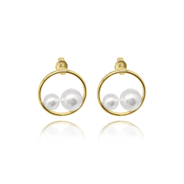 Firenze Round Pearl Earrings - Euro Sparkles