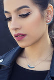 Azure Queen Ear Jacket Earrings - Euro Sparkles