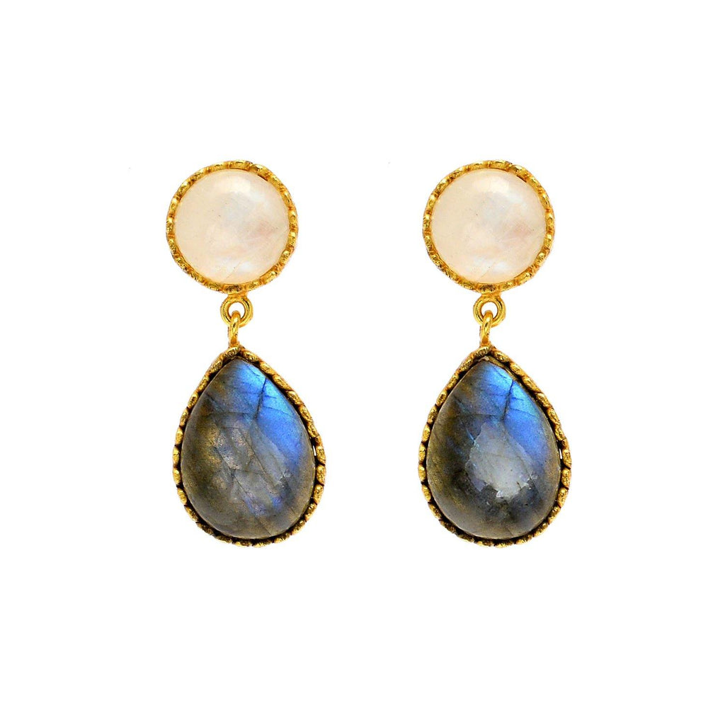 Hidden Treasure Labra Moonstone Earrings - Euro Sparkles