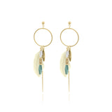 St. Tropez Loops Feather Beeds Earrings - Euro Sparkles