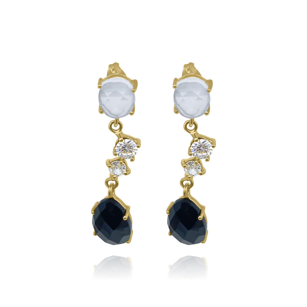 Hidden Treasure Black Onyx Earrings - Euro Sparkles
