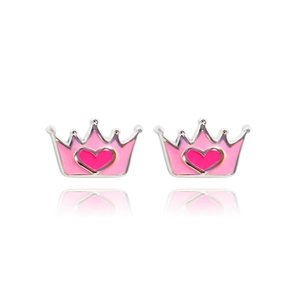 Baby Princess crown Stud Earrings - Euro Sparkles