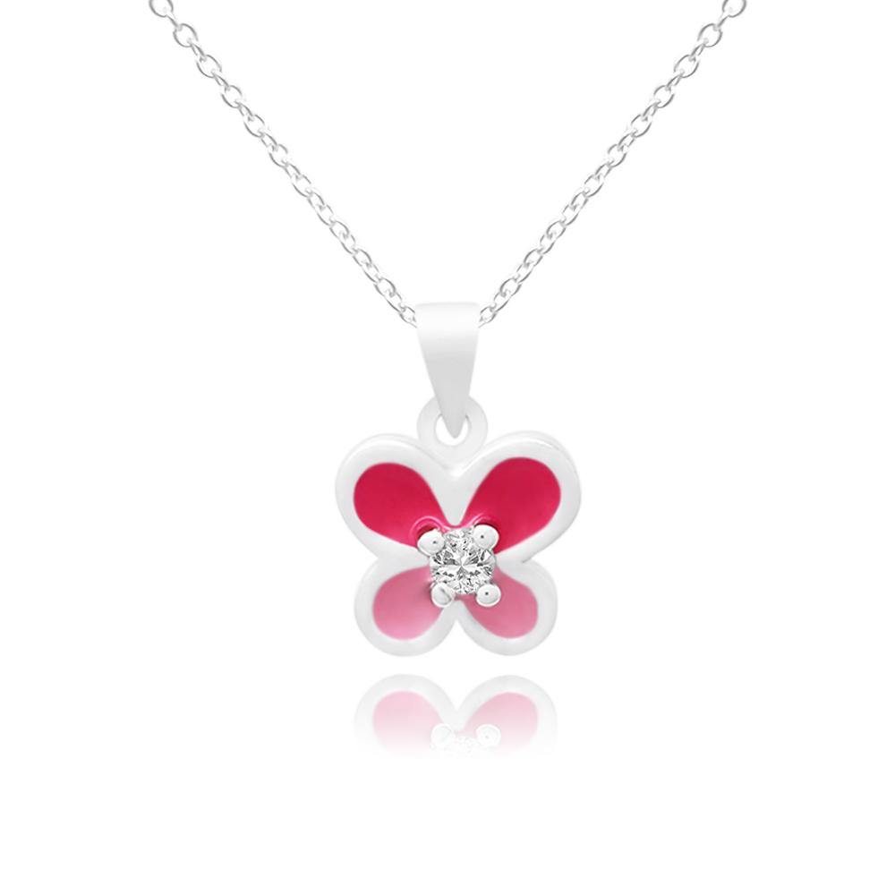 CC Pink Baby Butterfly Amazing Necklace - Euro Sparkles