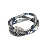 Hidden Treasure Snake Leather Bracelet - Euro Sparkles