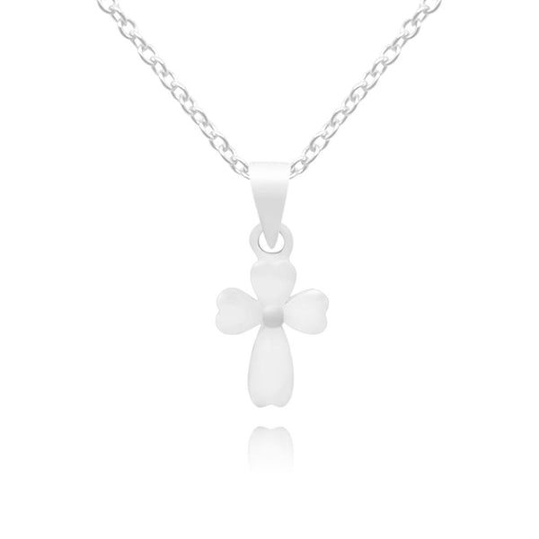 CC Baby White Cross Necklace - Euro Sparkles