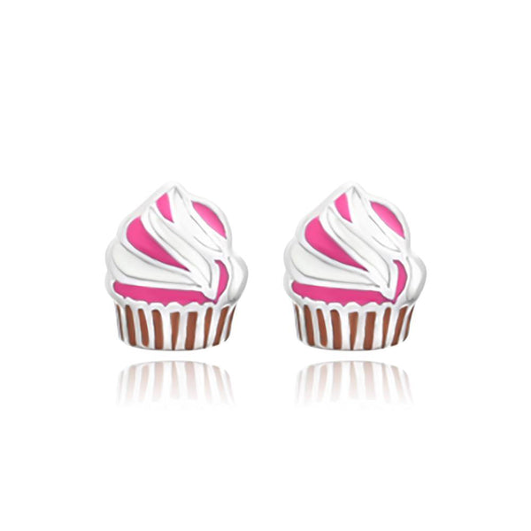 CC Baby Pink Cupcake Stud Earrings - Euro Sparkles
