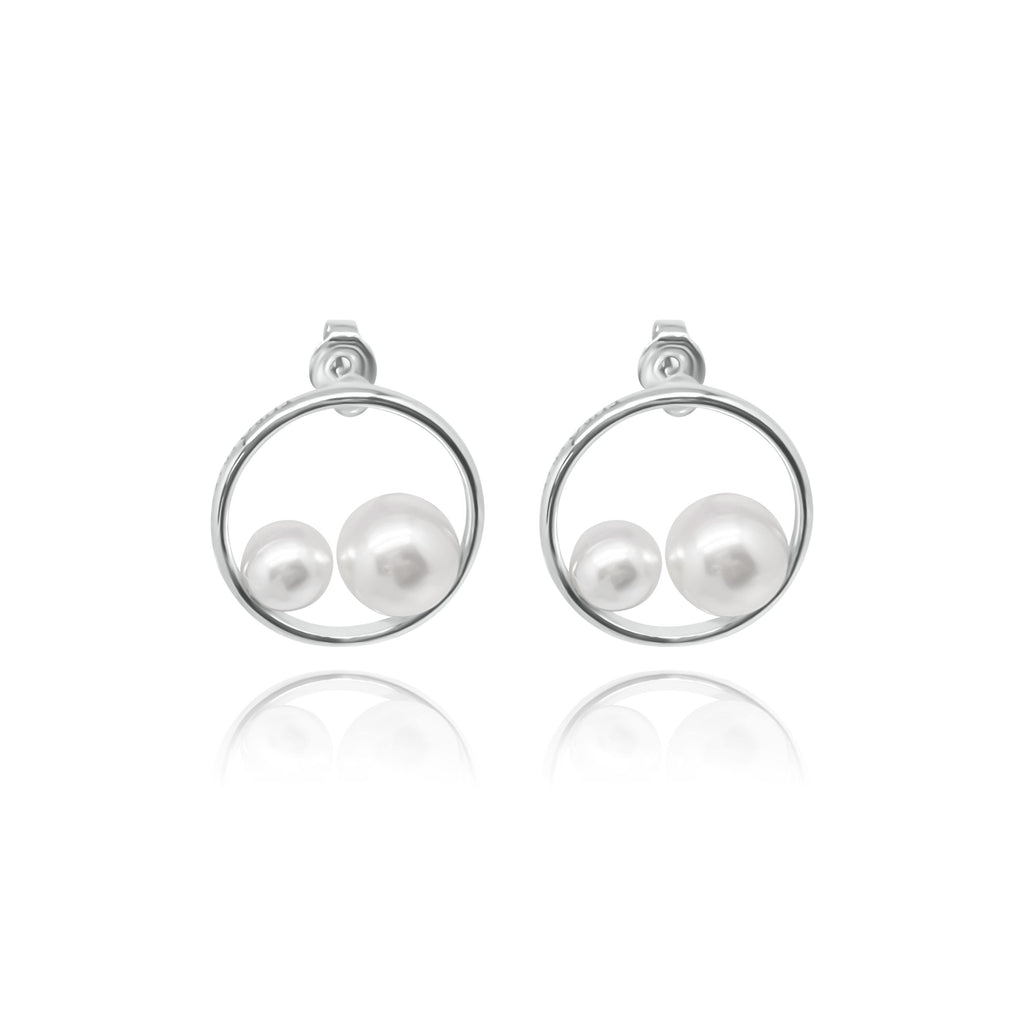 Firenze Round Pearl Earrings - Euro Sparkles