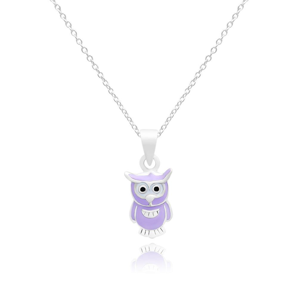 CC Purple Baby Owl Necklace - Euro Sparkles