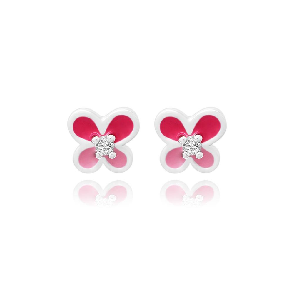 CC Pink Baby Butterfly Amazing earrings - Euro Sparkles