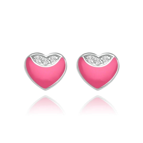 CC Baby Pink Little Hearts Stud Earrings - Euro Sparkles