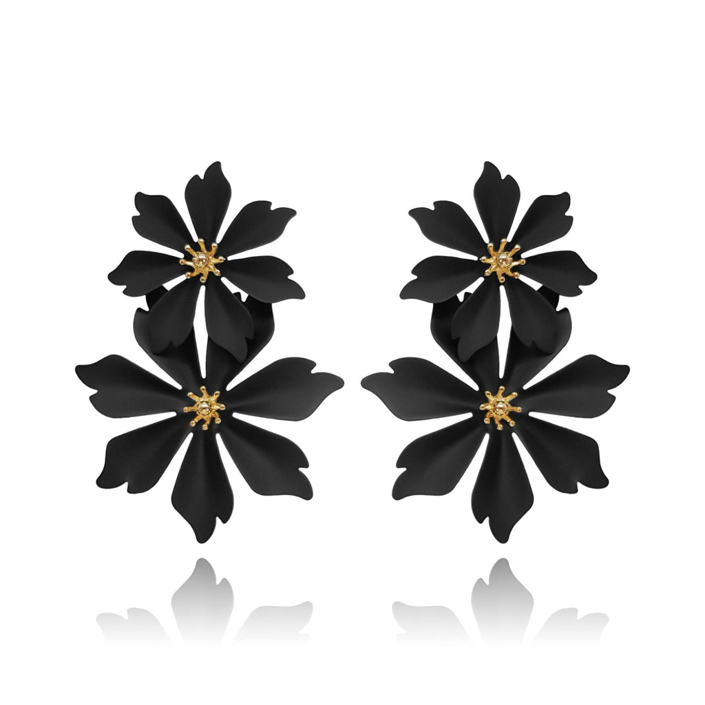 Las Flores Columbian Ear Jacket Earrings - Euro Sparkles