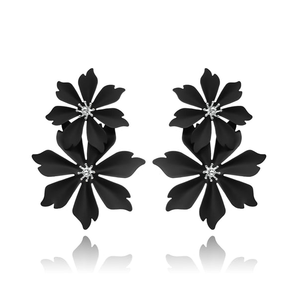 Las Flores Columbian Ear Jacket Earrings - Euro Sparkles