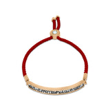 Eclat White Druzy Silk Rose Gold Bracelet - Euro Sparkles