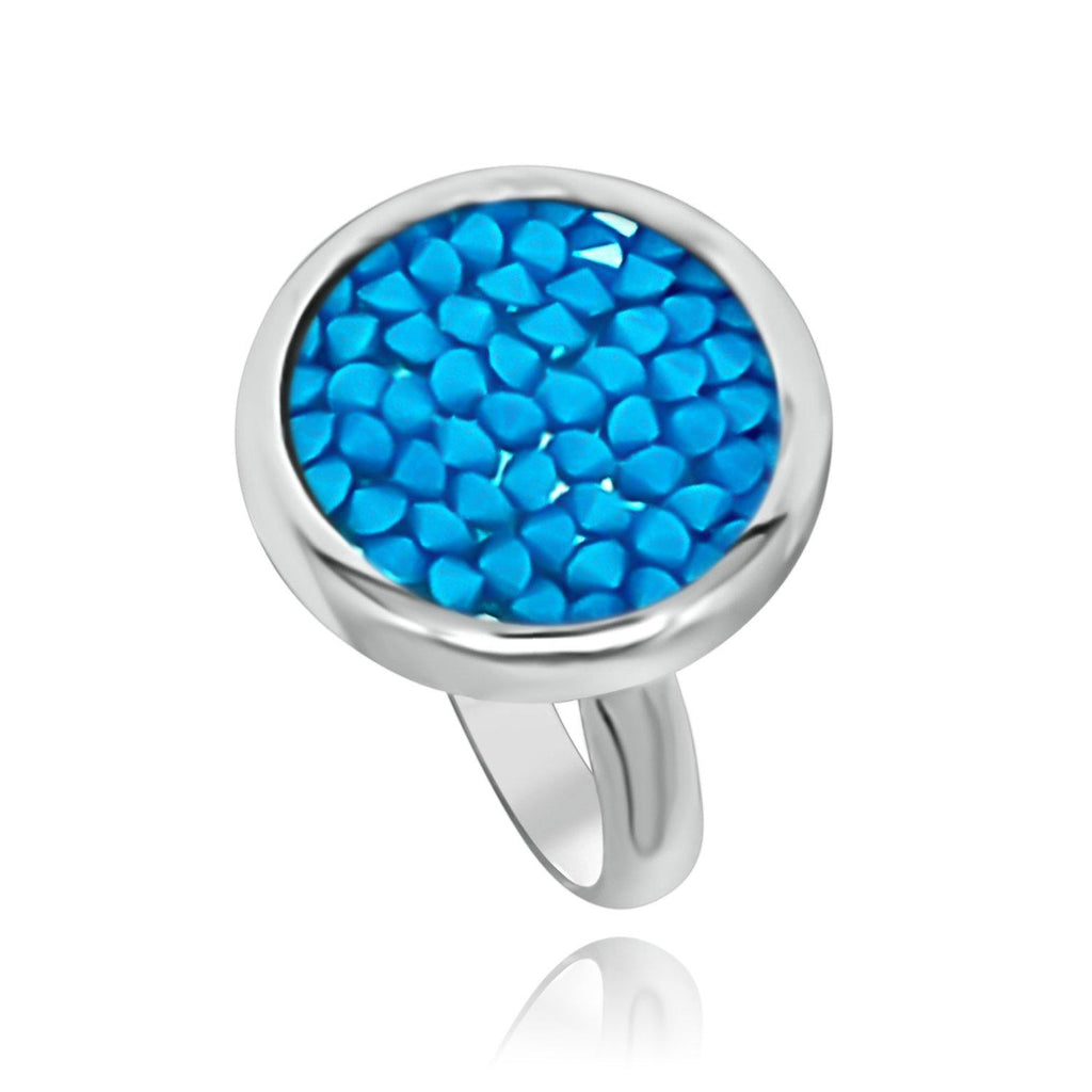 Eclat Turquoise Blue Ring - Euro Sparkles