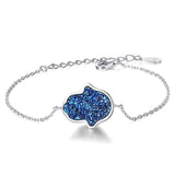 Azure Heaven Druzy Fatima Hand Bracelet - Euro Sparkles