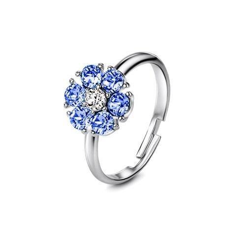 Flower of Soul Ring December (Light Sapphire) - Euro Sparkles