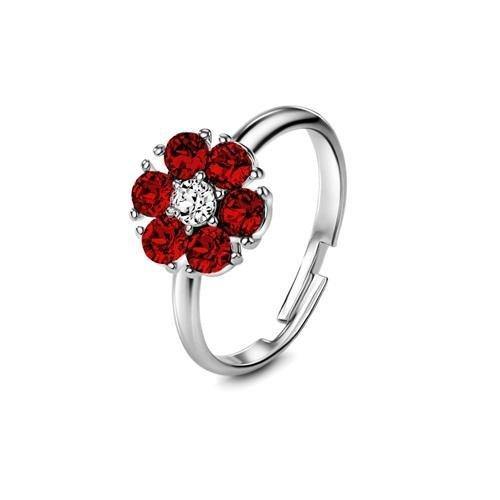 Flower of Soul Ring July (Ruby) - Euro Sparkles