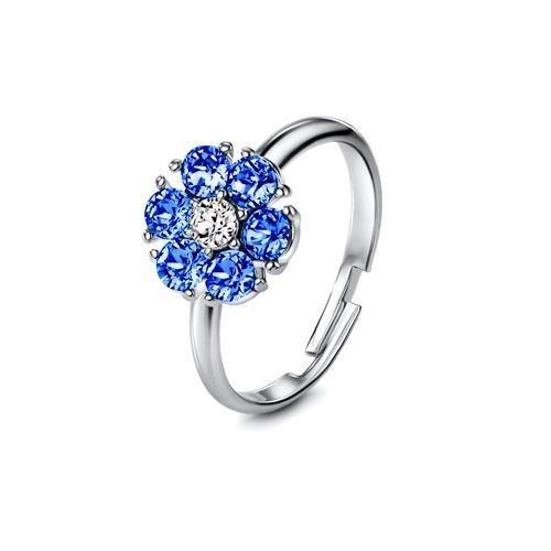 Flower of Soul Ring September (Sapphire) - Euro Sparkles